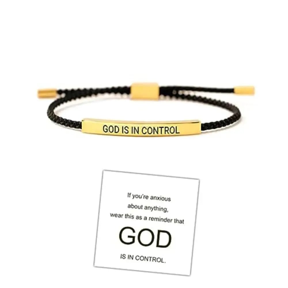 π Find Strength in Faith β¨ God is in Control Bracelet β A Daily Reminder of Peace and Hope π