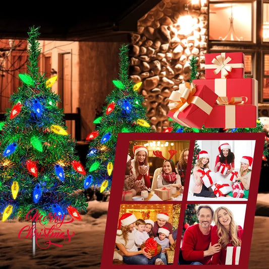 🎄Christmas Flash Deal 🎁 65% OFF✨ 4-in-1 Aurora Haven Solar Powered Christmas Tree 🎄(75cm H / 2.5 ft approx.)